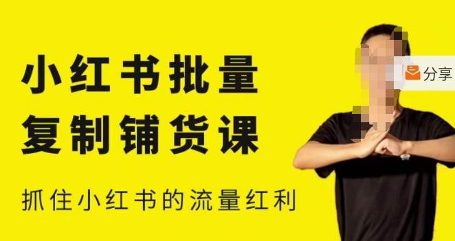 张宾·小红书批量复制铺货课，小红书0-1快速起号变现玩法，抓住小红书的流量红利（更新2023年3月）-铭创资源库