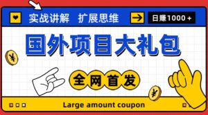 最新国外项目大礼包,包涵十几种国外撸美金项目,新手和小白们闭眼冲就可以了【项目实战教程+项目网址】-铭创资源库