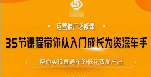 35节课程带你从入门成长为资深车手，让系统学习直通车成为可能，帮你实现直通车的低花费高产出-铭创资源库