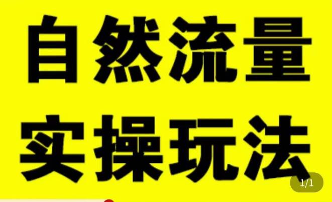 拼多多自然流量天花板，拼多多自然流的实操玩法，自然流量是怎么来的，如何开车带来自然流等知识-铭创资源库