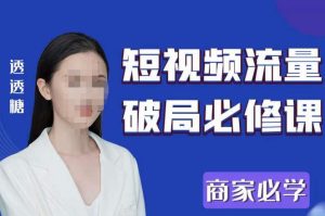 2023最新透糖短视频流量破局必修课——商家必学-铭创资源库