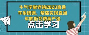 牛气学堂老衲2023直通车系统课，帮你实现直通车的低花费高产出-铭创资源库