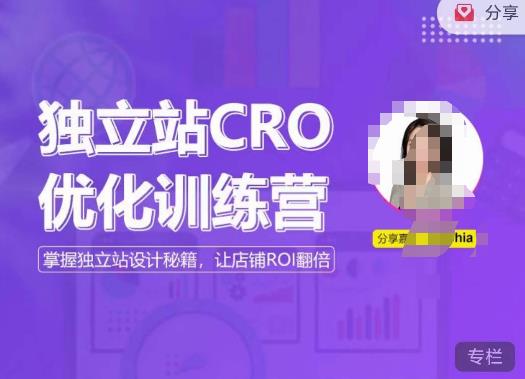 独立站CRO优化训练营，掌握独立站设计秘籍，打造高转化的独立站，让店铺ROI翻倍-铭创资源库