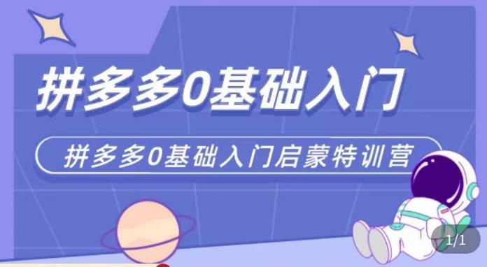 六一电商·拼多多运营0-1实操特训营，拼多多从基础到进阶的可实操玩法-铭创资源库