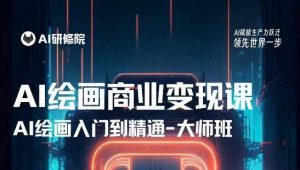 AI绘画商业研修班训练营，从入门到精通，熟练使用AI工具到将AI绘画技术应用到各类商业场景的变现课-铭创资源库