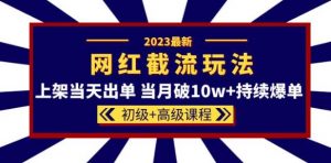2023网红·同款截流玩法【初级+高级课程】上架当天出单当月破10w+持续爆单-铭创资源库