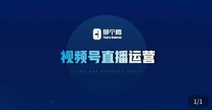 那个腾·视频号直播运营,视频号直播推流逻辑/流量渠道解析/直播起号攻略/直播实操技巧-铭创资源库