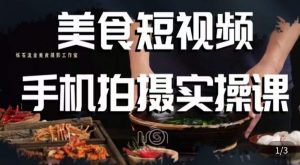 烁石·美食视频手机拍摄实操课,美食摄影理论、手机拍摄相关设置、剪辑调色、布光原理等内容-铭创资源库