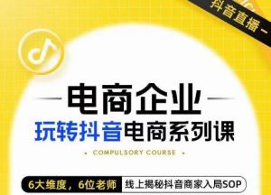 玺承·电商企业玩转抖音电商系列课,6大维度,6位老师,线上揭秘抖音商家入局SOP-铭创资源库