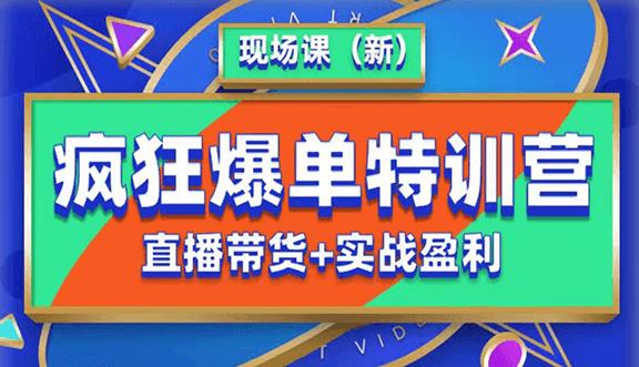 抖音短视频疯狂爆单特训营现场课（新）直播带货+实战案例-铭创资源库