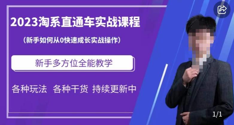 2023淘系直通车保姆式运营讲解，新手如何从0快速成长实战操作，新手多方位全能教学-铭创资源库