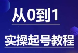 石野·小白起号实操教程,掌握各种起号的玩法技术,了解流量的核心-铭创资源库