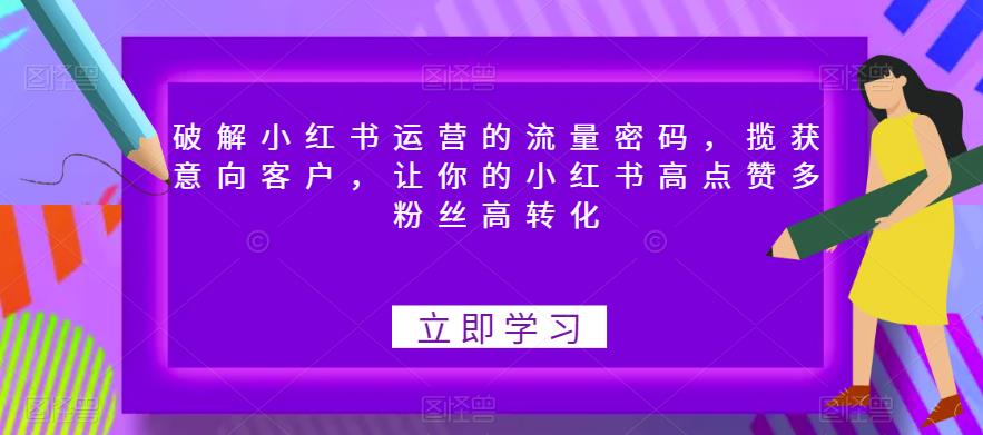 破解小红书运营的流量密码，揽获意向客户，让你的小红书高点赞多粉丝高转化-铭创资源库