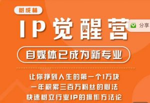 树成林·IP觉醒营，快速树立行业IP的操作方法论，让你赚到人生的第一个1万块（更新）-铭创资源库