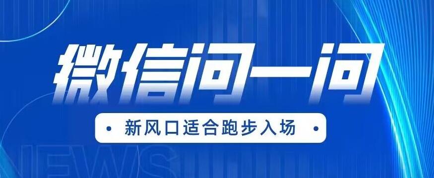 全网首发微信问一问新风口变现项目（价值1999元）【揭秘】-铭创资源库