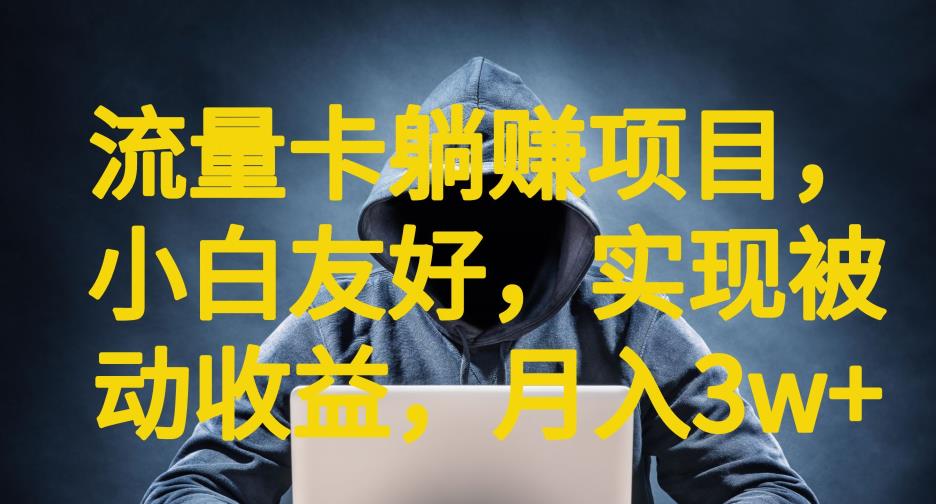 流量卡躺赚项目，小白友好，开设后台，实现被动收益，只要出卡，就能一直赚钱，利润高昂【揭秘】-铭创资源库