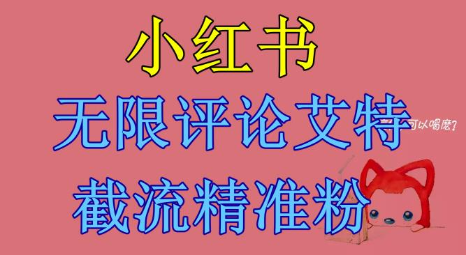 小红书无限评论艾特截流精准粉（软件+教程）-铭创资源库