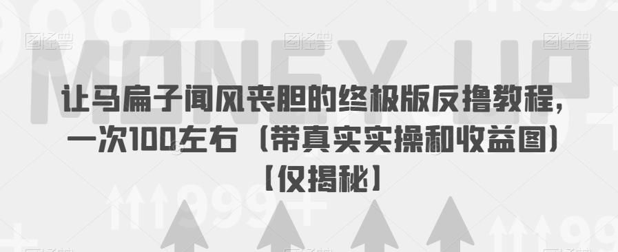 让马扁子闻风丧胆的终极版反撸教程，一次100左右（带真实实操和收益图）【仅揭秘】-铭创资源库