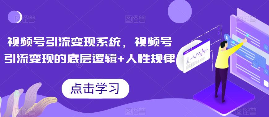 视频号引流变现系统，视频号引流变现的底层逻辑+人性规律-铭创资源库