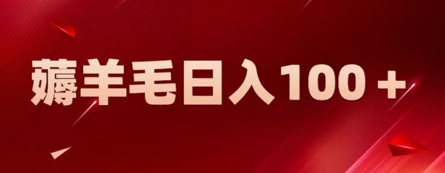 新平台零撸薅羊毛，一天躺赚100＋，无脑复制粘贴【揭秘】-铭创资源库