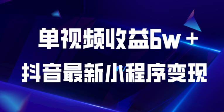 抖音最新小程序变现项目，单视频收益6w＋，小白可做【揭秘】-铭创资源库