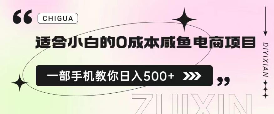 适合小白的0成本闲鱼电商项目，一部手机，教你如何日入500+的保姆级教程【揭秘】-铭创资源库