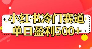 小红书冷门赛道，单日盈利500+【揭秘】-铭创资源库
