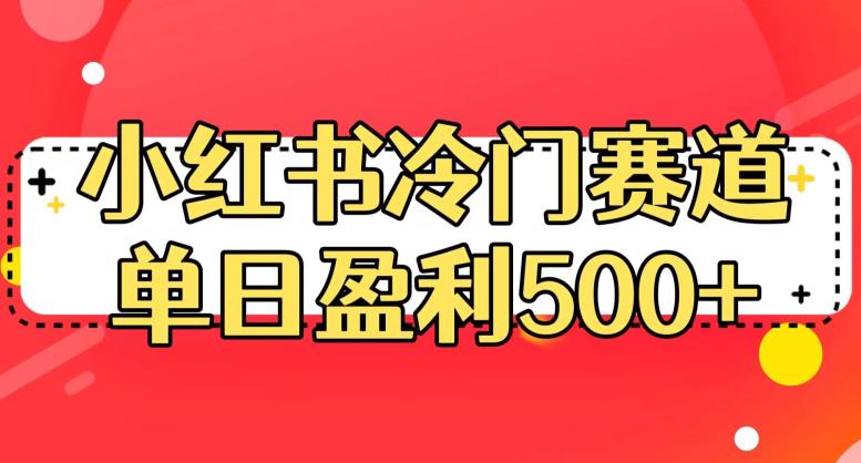 小红书冷门赛道，单日盈利500+【揭秘】-铭创资源库