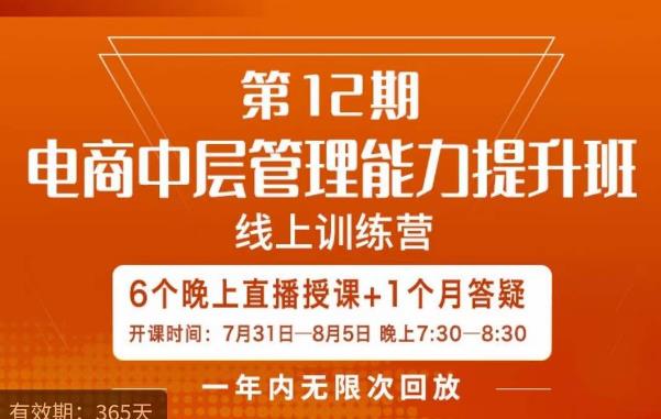 陈少珊·电商中层管理能力提升班，学习对象-电商公司各个岗位的主管，20人人以内的电商公司老板-铭创资源库