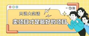 卖项目才是最好的项目一单3000+【揭秘】-铭创资源库