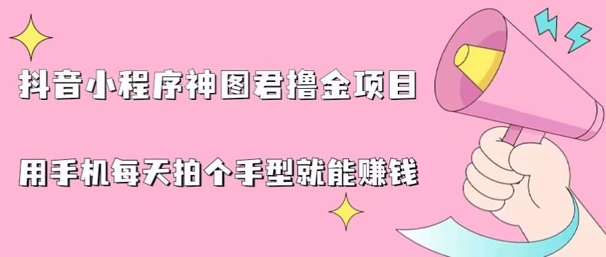 抖音小程序神图君撸金项目，用手机每天拍个手型挂载一下小程序就能赚钱【揭秘】-铭创资源库