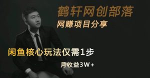 闲鱼核心玩法不卖货也能1年变现20W,玩法简单-铭创资源库