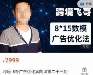 跨境飞哥·广告优化高阶课第二十三期,8*15数模广告优化法,用数据驱动决策-铭创资源库