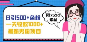 一天收款1000+元,最新男粉不封号项目,拒绝大尺度,全新的变现方法【揭秘】-铭创资源库