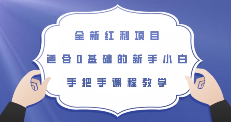 全新红利项目，适合0基础的新手小白，手把手课程教学【揭秘】-铭创资源库