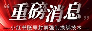 【最新】小红书账号封禁强制换绑技术可日赚300-铭创资源库