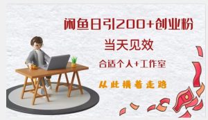 闲鱼精准引流创业粉，日引200+，当天见效，从此横着走-铭创资源库