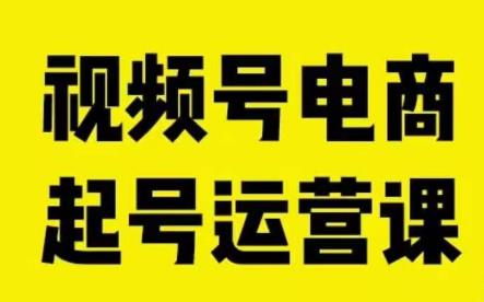 视频号电商起号运营课，教新人如何自然流起号，助力商家0-1突破-铭创资源库