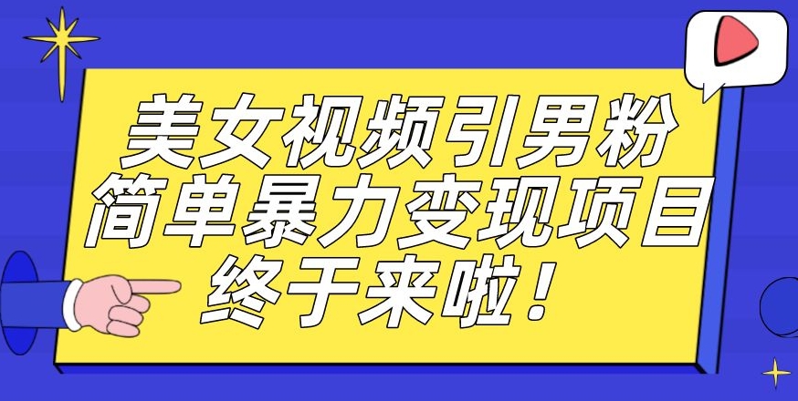 价值3980的男粉暴力引流变现项目，一部手机简单操作，新手小白轻松上手，每日收益500+【揭秘】-铭创资源库