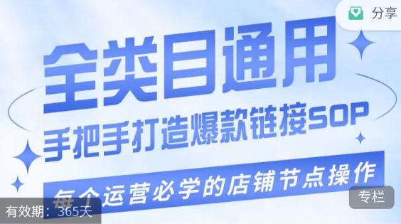 单品爆款打造实操运营，单品爆款从“0”-“1”手把手演练运营步骤-铭创资源库