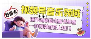 视频号音乐领域项目玩法,操作简单基本和书单号一样,特别容易上热门【揭秘】-铭创资源库