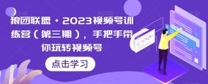 狼团联盟·2023视频号训练营(第三期),手把手带你玩转视频号-铭创资源库