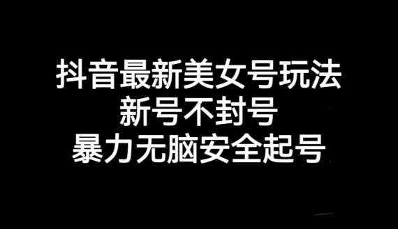 抖音最新美女号玩法，新号不封号，暴力无脑安全起号【揭秘】-铭创资源库