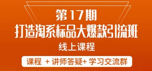 南掌柜-第17期打造淘系标品大爆款，5天线上课-铭创资源库