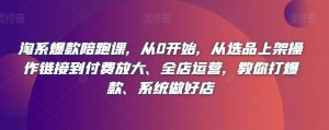淘系爆款陪跑课,从0开始,从选品上架操作链接到付费放大、全店运营,教你打爆款、系统做好店-铭创资源库
