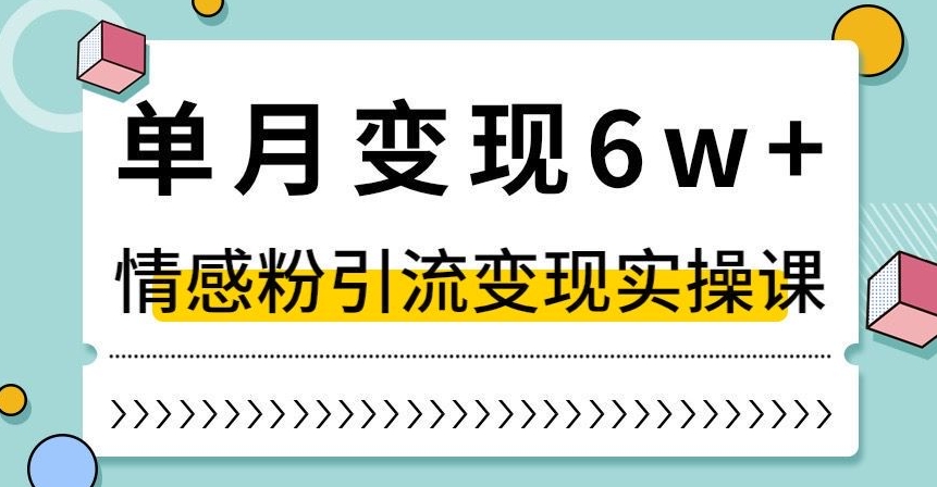单月变现6W+，抖音情感粉引流变现实操课，小白可做，轻松上手，独家赛道【揭秘】-铭创资源库