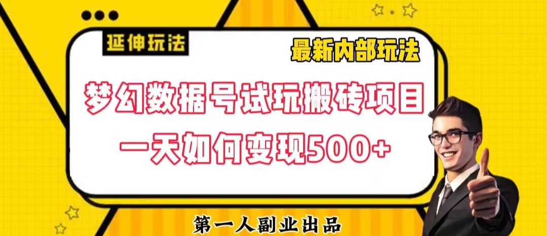 数据号回归玩法游戏试玩搬砖项目再创日入500+【揭秘】-铭创资源库
