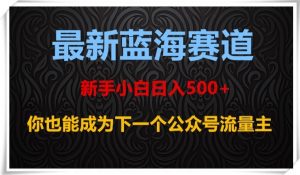 最新蓝海赛道，新手小白日入500+，你也能成为下一个公众号流量主【揭秘】-铭创资源库