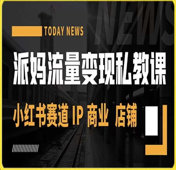 派妈流量变现私教课，小红书赛道IP  商业  店铺 -铭创资源库