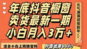 外面收费6890元年底抖音橱窗卖货最新一期,小白月入3万,适合小白上班族宝妈【揭秘】-铭创资源库